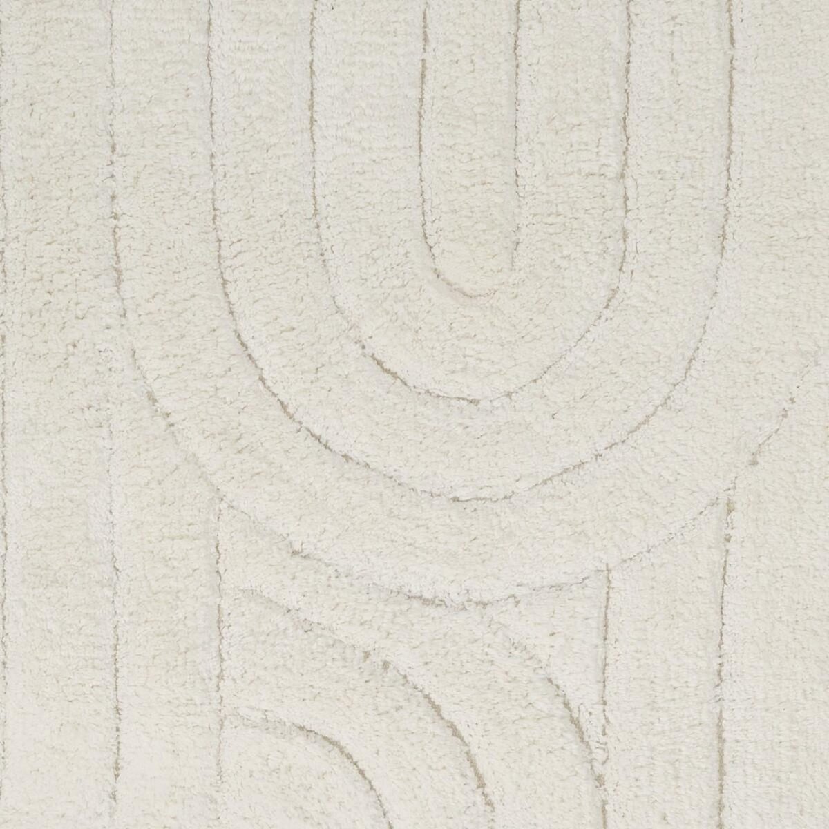 GUY LEVASSEUR Tapis de bain déco graphique arc en coton 60x120cm