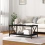 Voir la diapositive 3 : VIDAXL Table basse Noir 100x50x45 cm Bois d ingénierie et fer