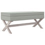 Voir la diapositive 2 : VIDAXL Tabouret de rangement Gris clair 110x45x49 cm Velours