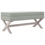 Voir la diapositive 2 : VIDAXL Tabouret de rangement Gris clair 110x45x49 cm Velours