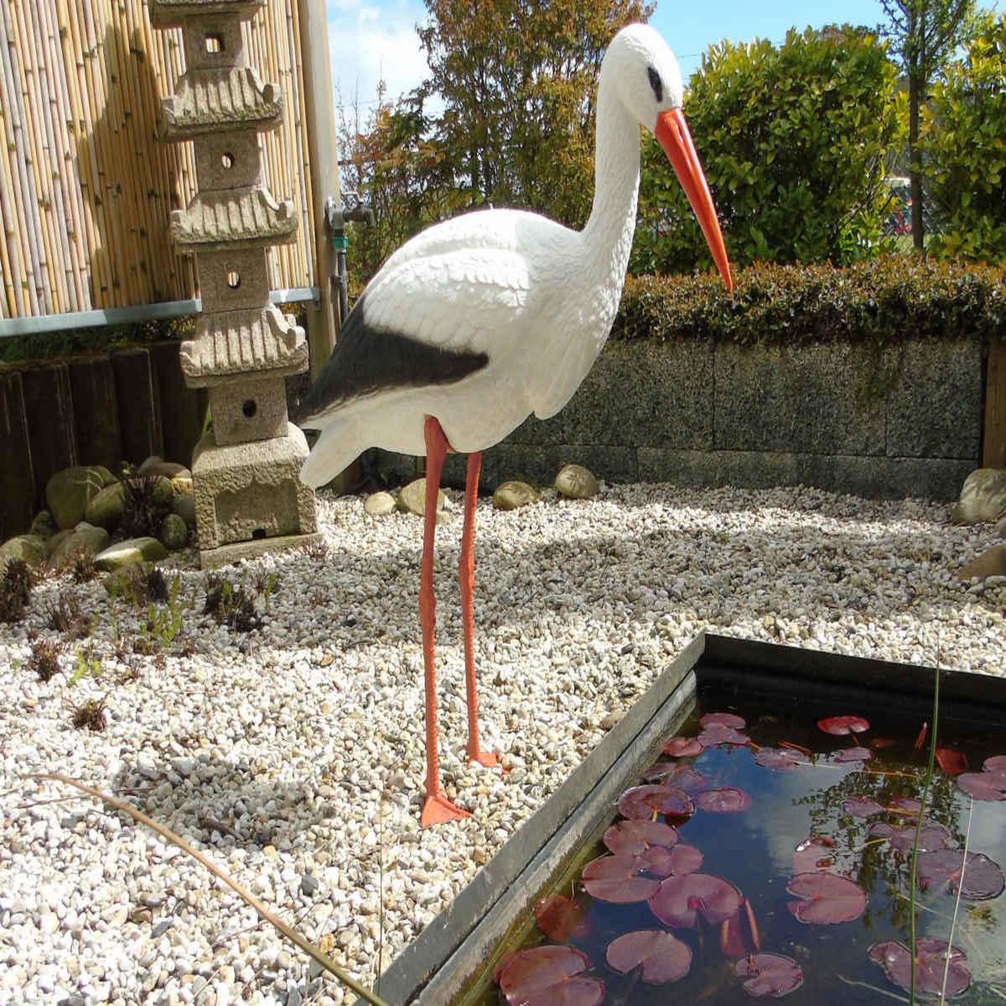 Voir la diapositive 2 : Ubbink Cigogne décoratif en plastique 88 cm de hauteur - ubbink