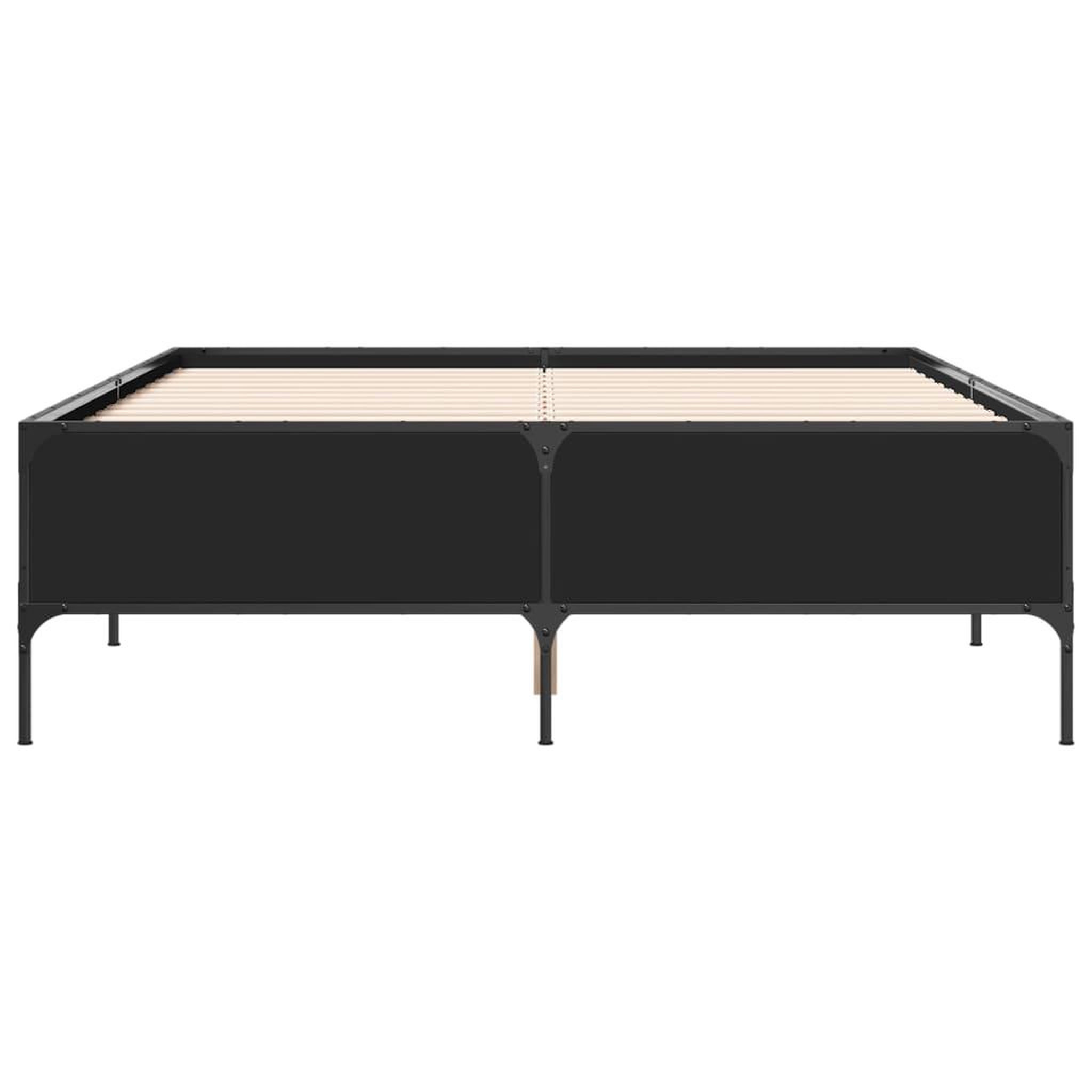 Voir la diapositive 4 : VIDAXL Cadre de lit sans matelas noir 140x190 cm