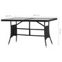 Voir la diapositive 6 : VIDAXL Table de jardin Noir 140x80x74 cm Resine tressee