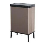 CURVER Poubelle sur pieds - VERTO - CURVER - Ouverture touch - 54 L - Rose perle