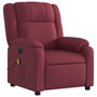 Voir la diapositive 4 : VIDAXL Fauteuil de massage inclinable electrique Rouge bordeaux Tissu