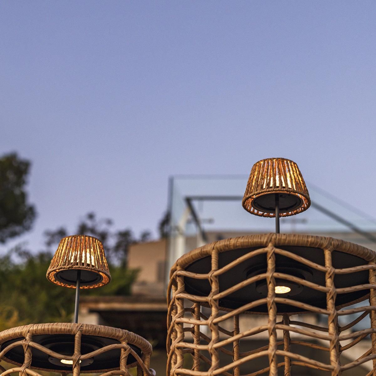 Lumisky Lot de 2 lampes de table TWINS RAFFY Beige Corde H23,5 cm