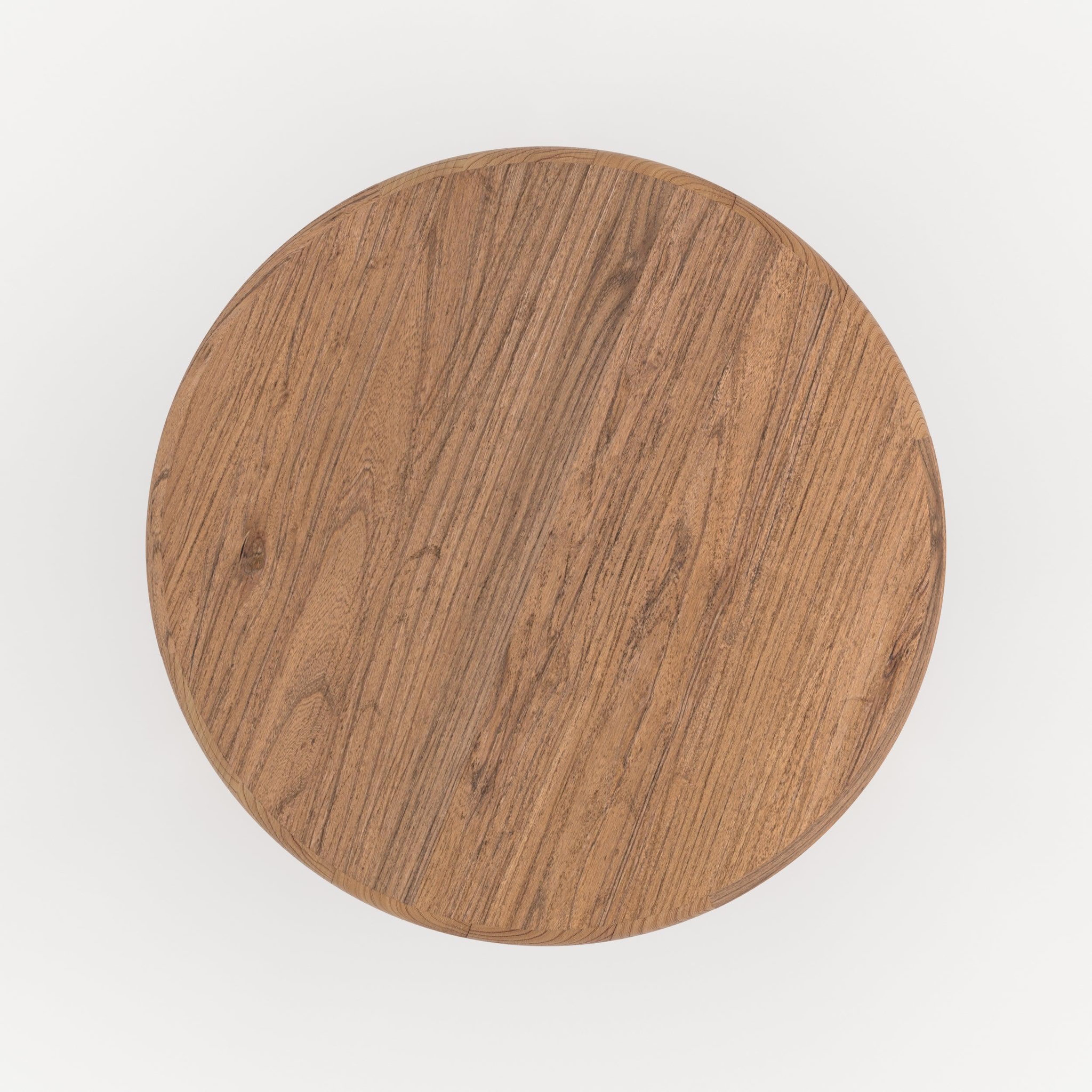 Voir la diapositive 6 : MAISON PAVANE Tabouret en bois d'orme H42 cm-Toby