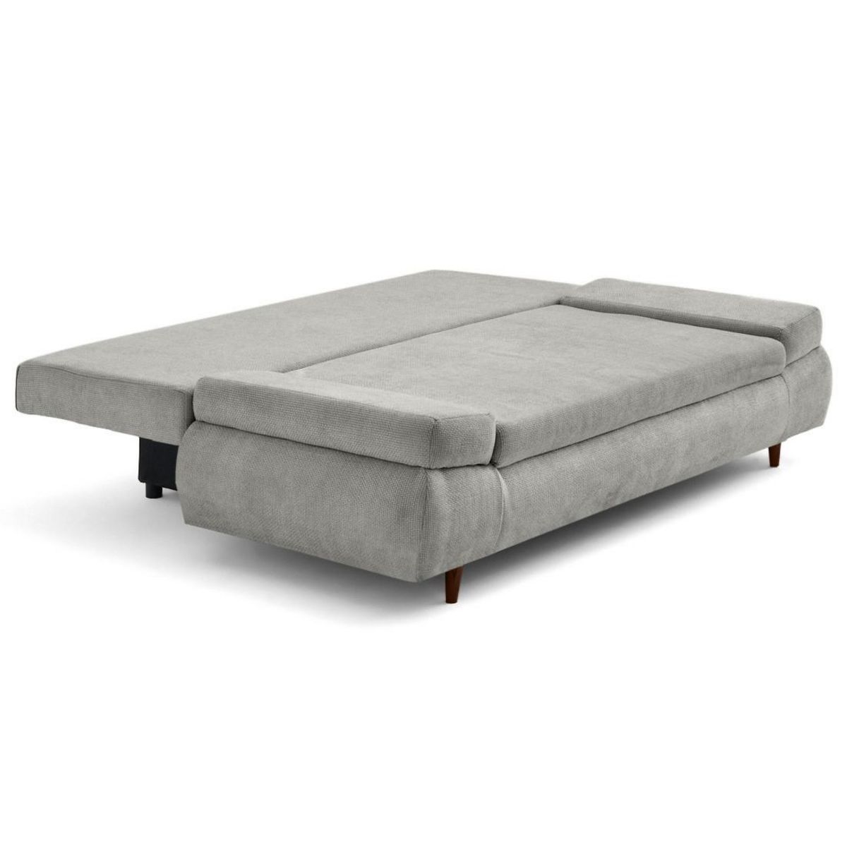 BEST MOBILIER Larson - canapé droit 3 places convertible avec coffre en velours texturé