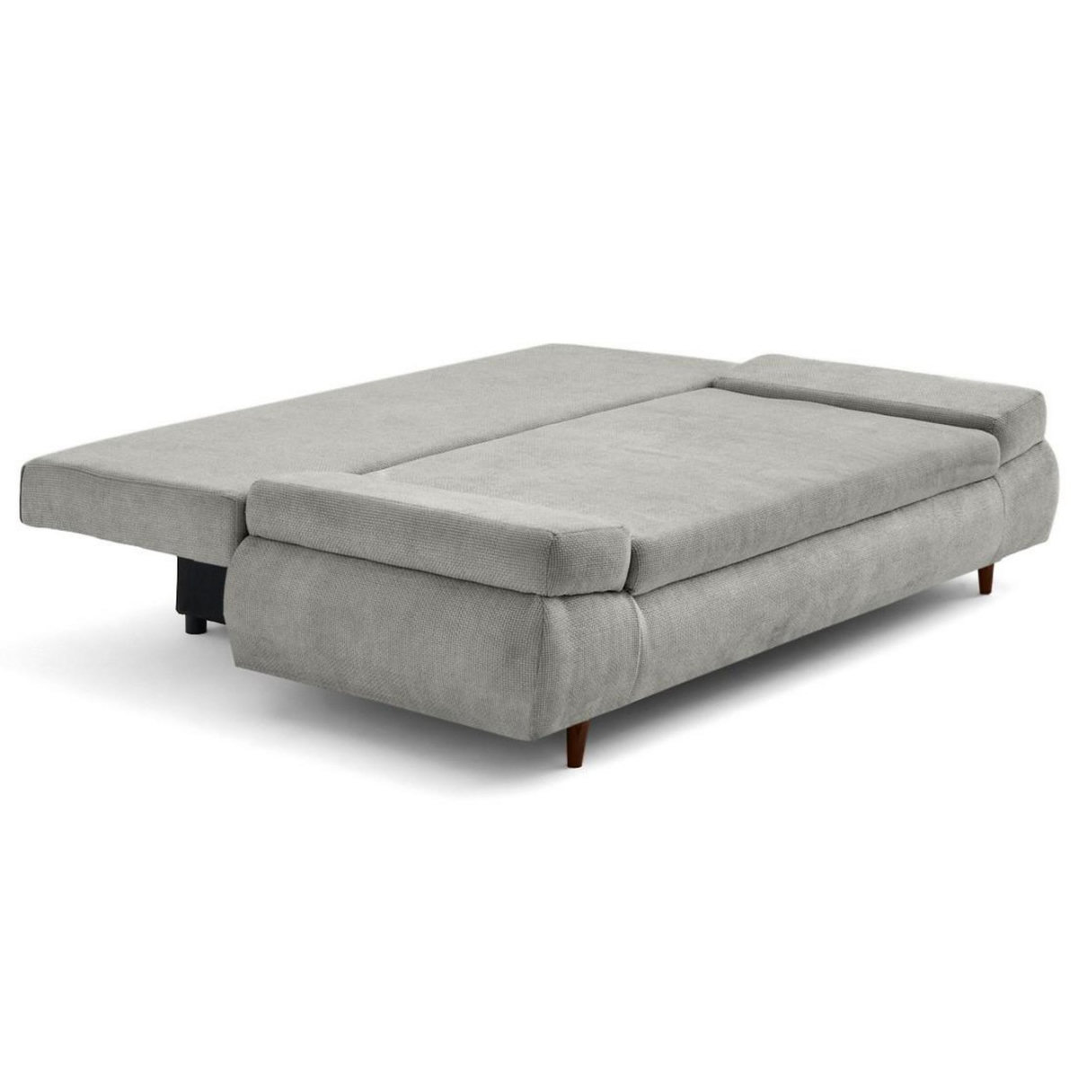 BEST MOBILIER Larson - canapé droit 3 places convertible avec coffre en velours texturé