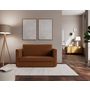 Voir la diapositive 1 : BEST MOBILIER Isana - canapé 2 places convertible déplimousse avec accoudoirs incurvés en tissu