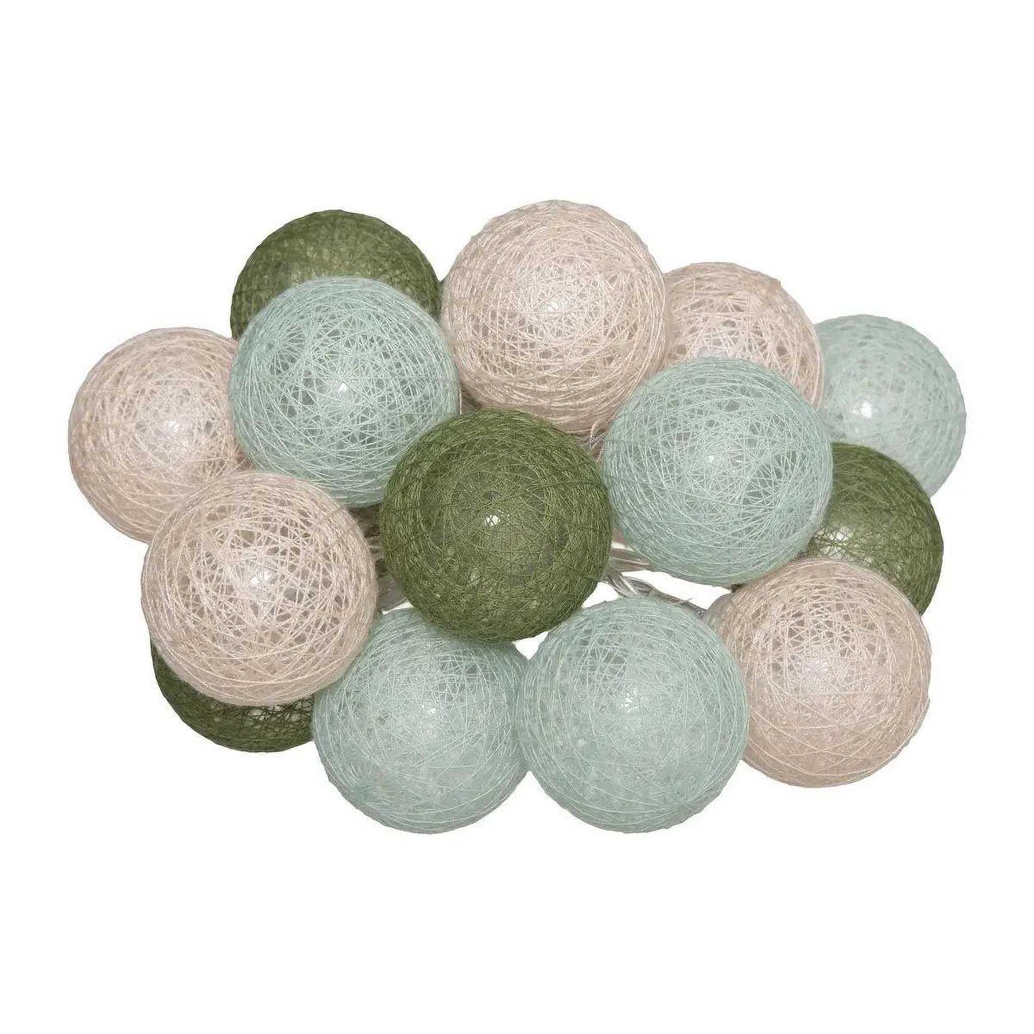 ATMOSPHERA Guirlande led 16 boules  army  255cm multicolore