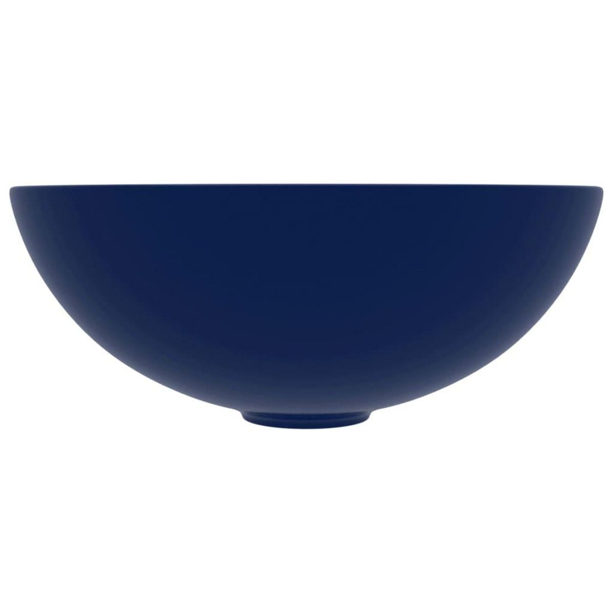 VIDAXL Lavabo de salle de bain Ceramique Bleu fonce Rond