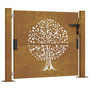 Voir la diapositive 2 : VIDAXL Portail de jardin 105x105 cm acier corten conception de l'arbre