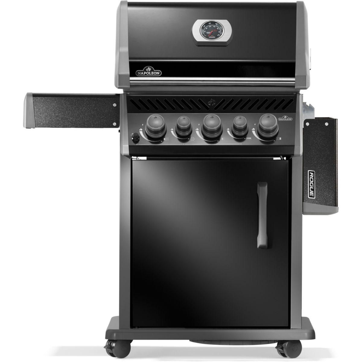 NAPOLEON Barbecue gaz Rogue  RB425RSBPK-2-FR-R noir 5 bruleurs sur chariot,  60x45 cm