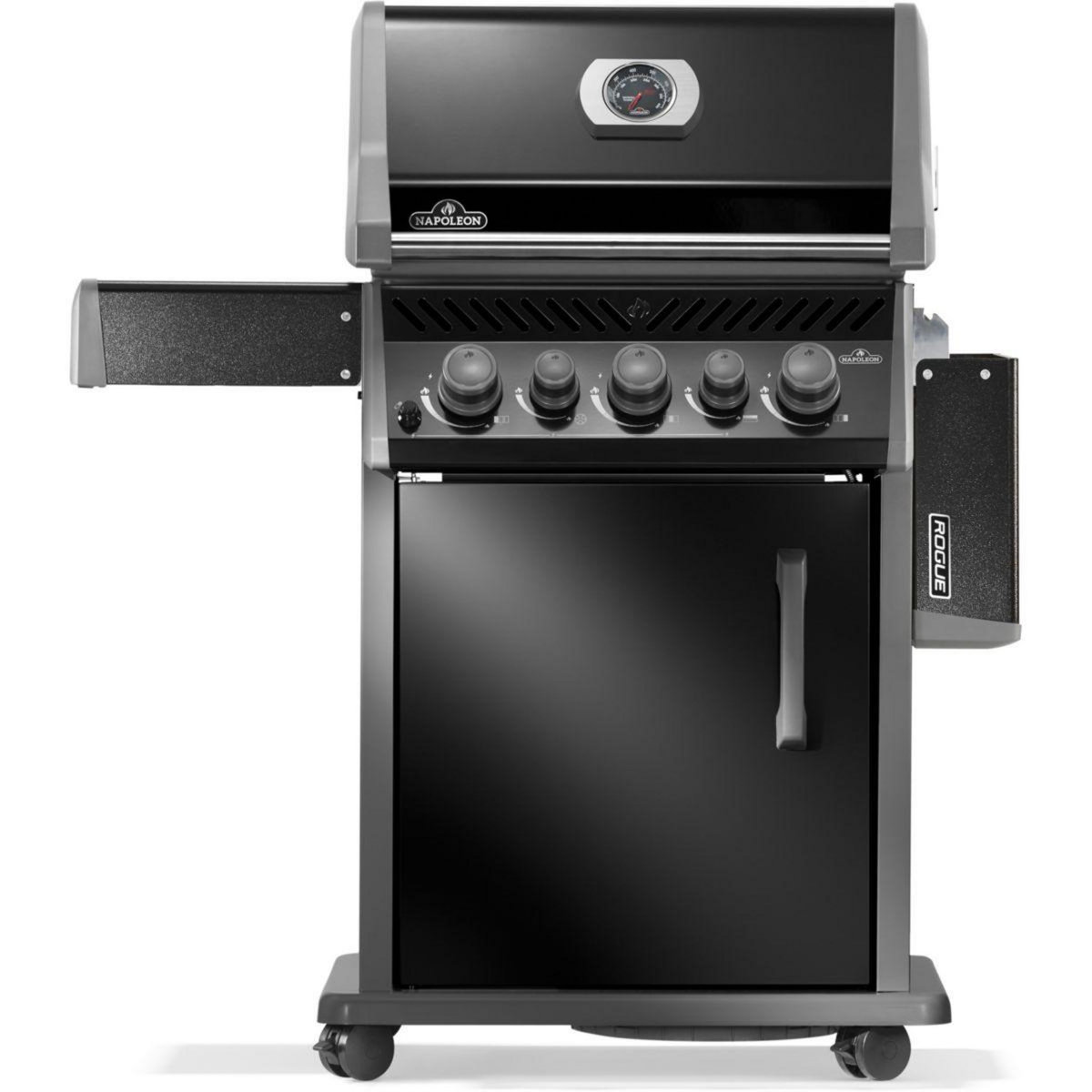 NAPOLEON Barbecue gaz Rogue  RB425RSBPK-2-FR-R noir 5 bruleurs sur chariot,  60x45 cm