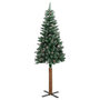 Voir la diapositive 3 : VIDAXL Sapin de Noël mince bois veritable et neige blanche vert 180 cm