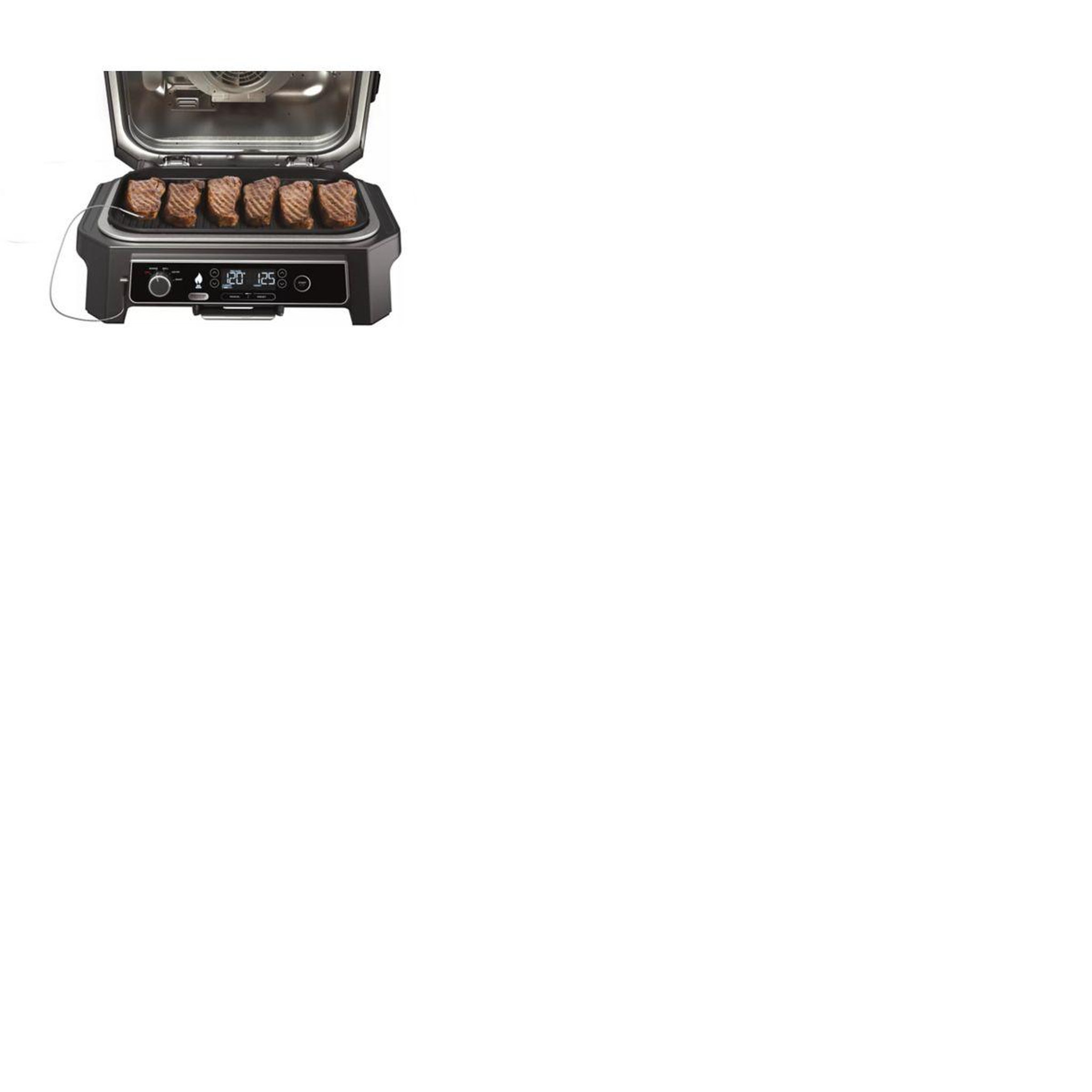Voir la diapositive 5 : NINJA Barbecue électrique Woodfire OG850EU  Pro XL avec thermosonde 50x40 cm