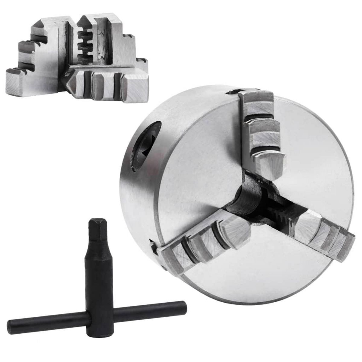 VIDAXL Mandrin de tour auto-centrant a 3 machoires 80 mm Acier