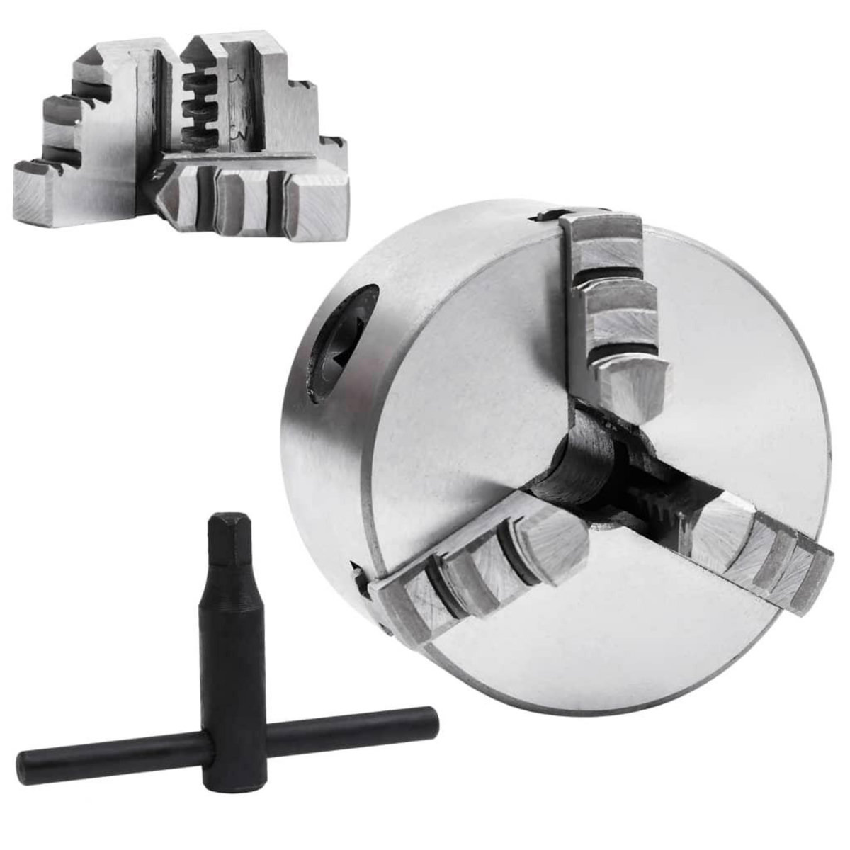 VIDAXL Mandrin de tour auto-centrant a 3 machoires 80 mm Acier