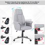 Voir la diapositive 4 : HOMCOM Fauteuil de bureau ergonomique hauteur réglable roulettes pivotantes 69 x 68 x 126 cm gris