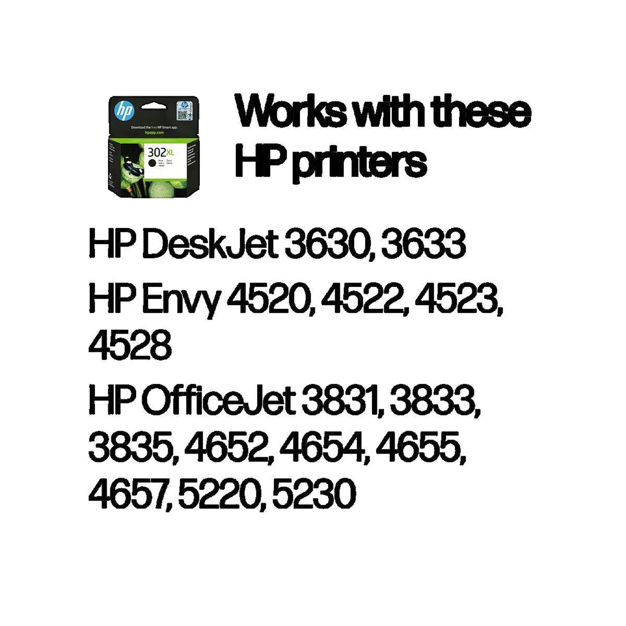 Voir la diapositive 2 : HP Cartouche d'encre HP 302XL Noir