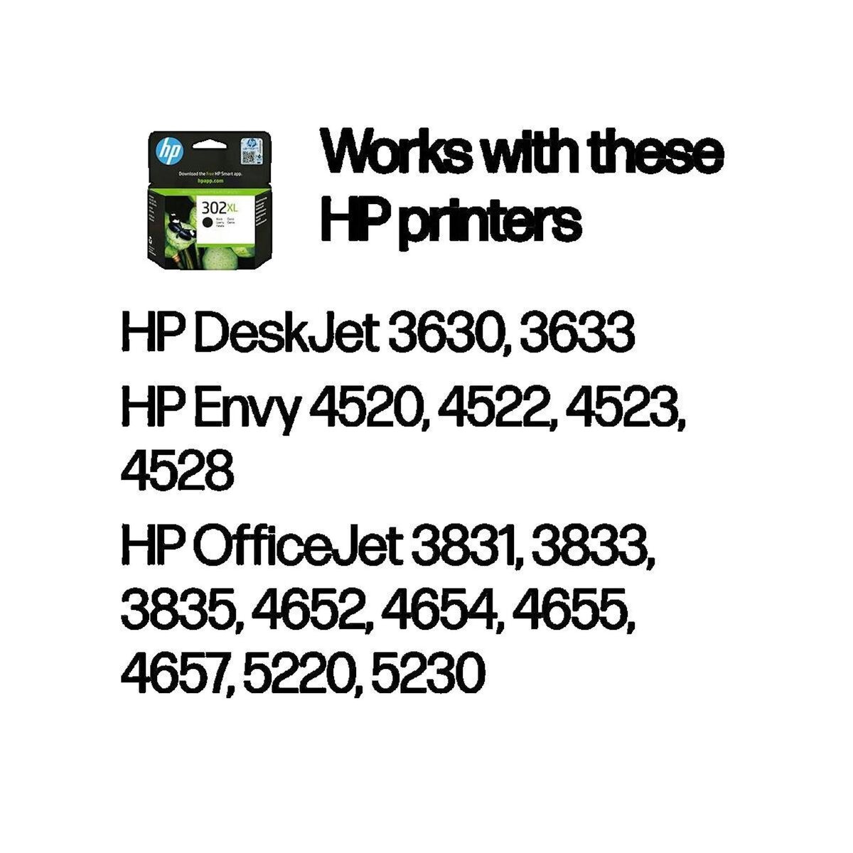 HP Cartouche d'encre HP 302XL Noir