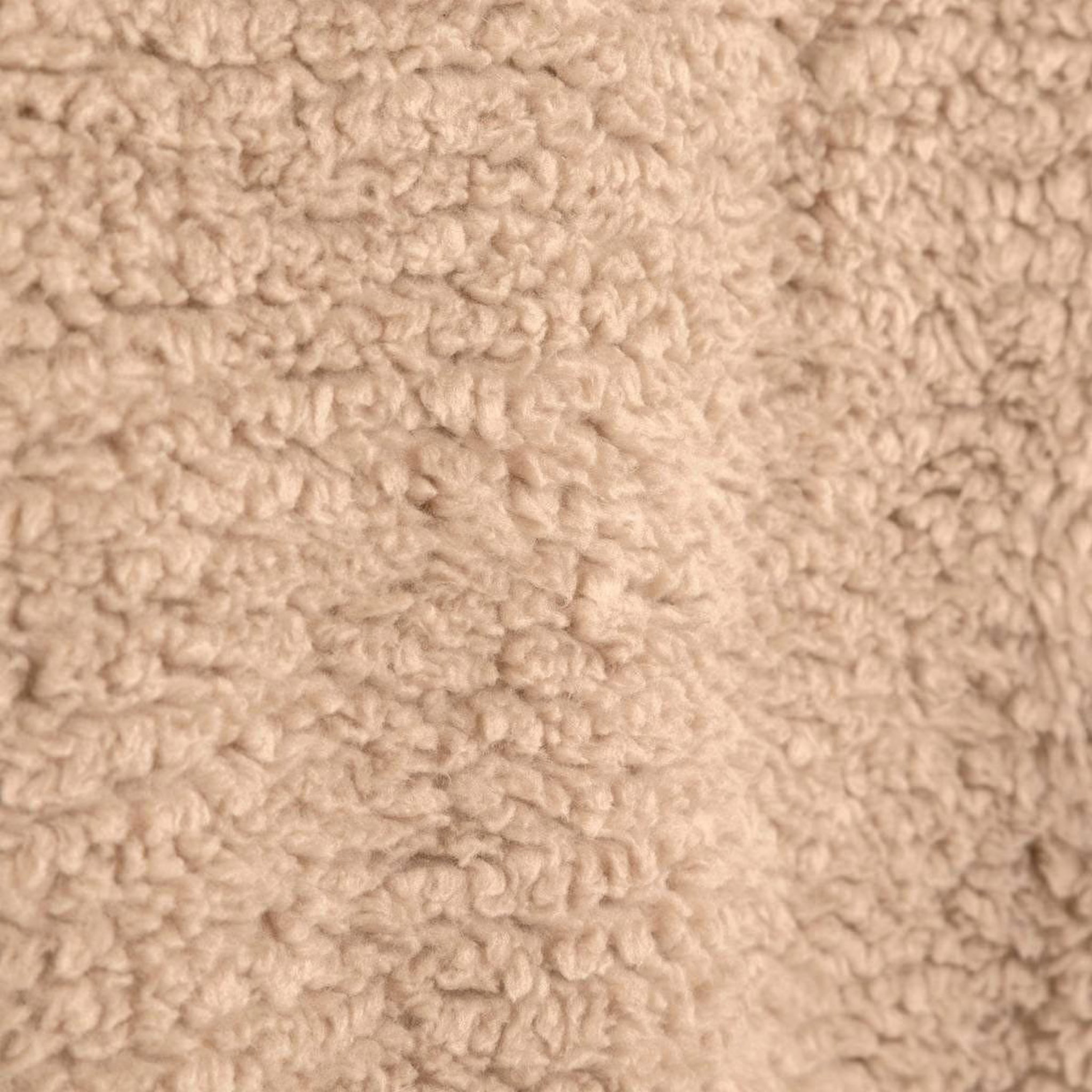 Voir la diapositive 2 : ATMOSPHERA Plaid sweat en sherpa  bouclette  70x85cm beige