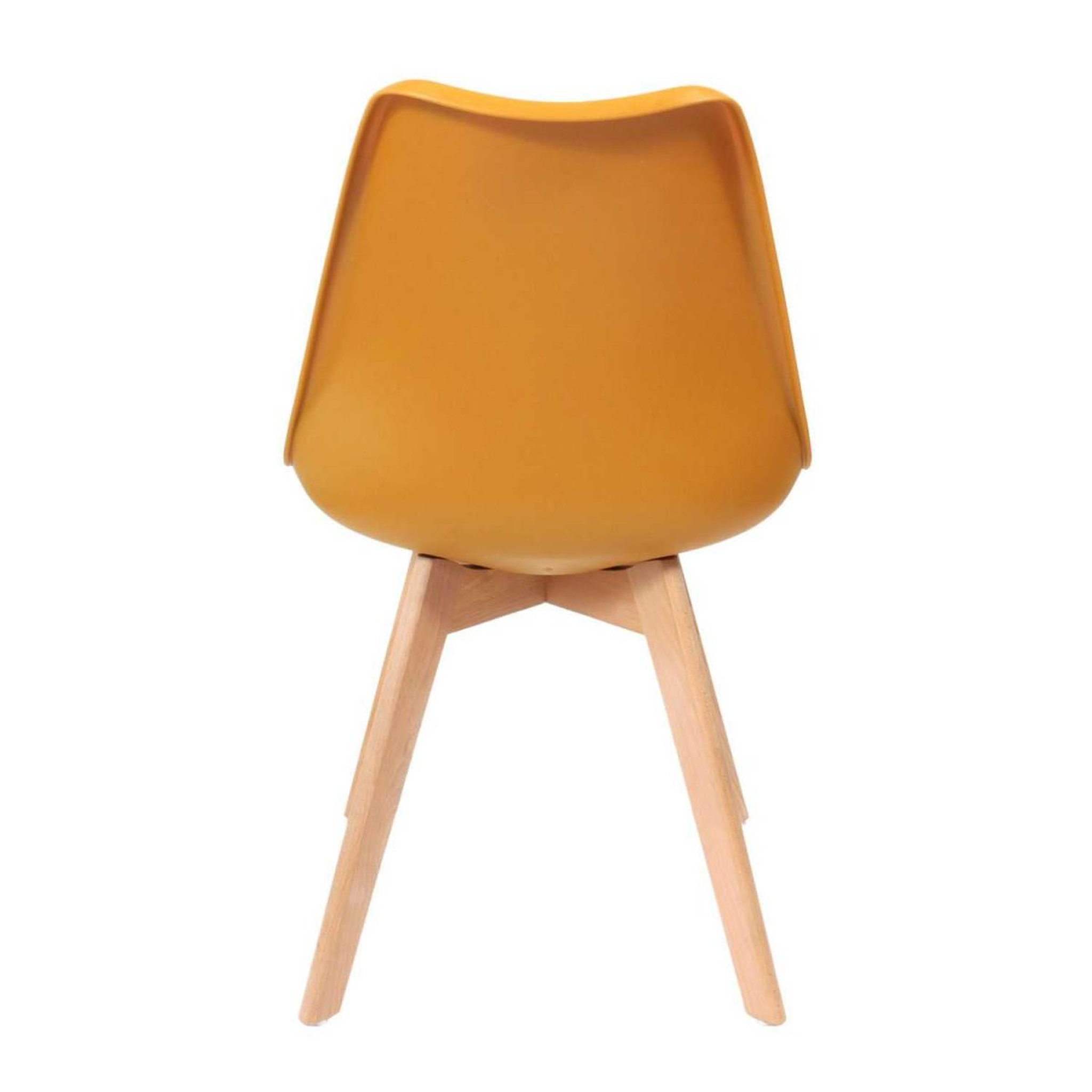 Voir la diapositive 5 : The Home Deco Factory Lot de 4 chaises scandinaves  coque  81cm jaune