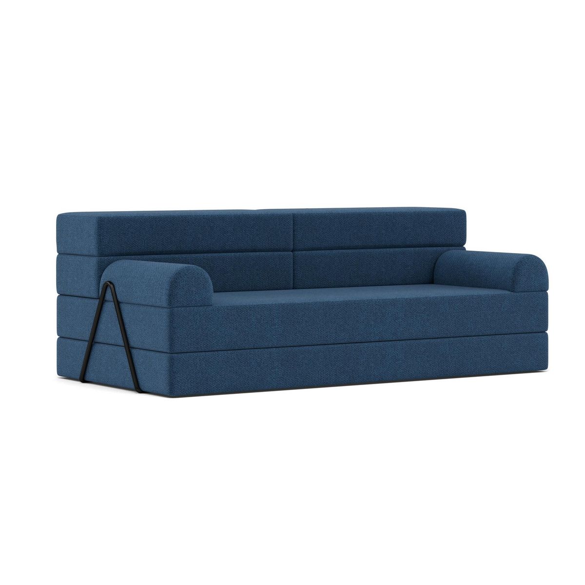 LISA DESIGN Astral - canapé 3 places convertible en velours texturé