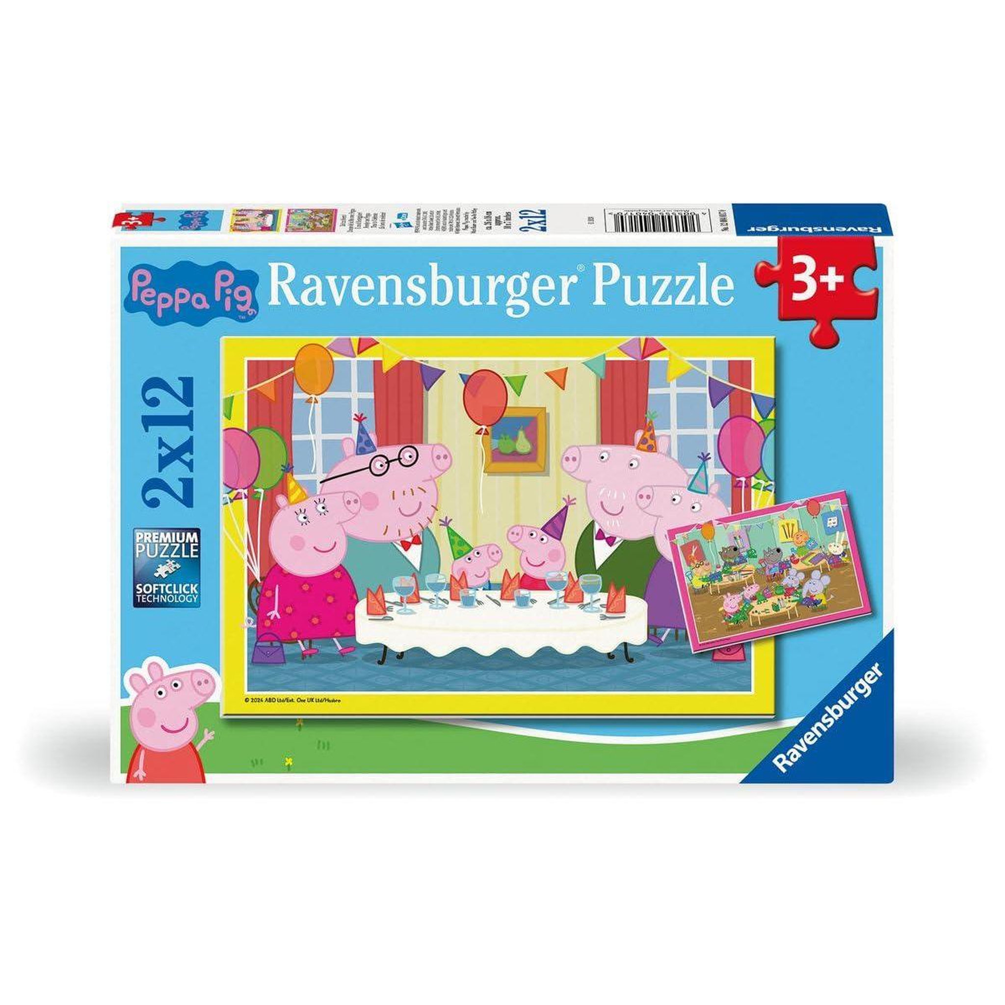 RAVENSBURGER Peppa pig puzzle enfant 2x12 pieces
