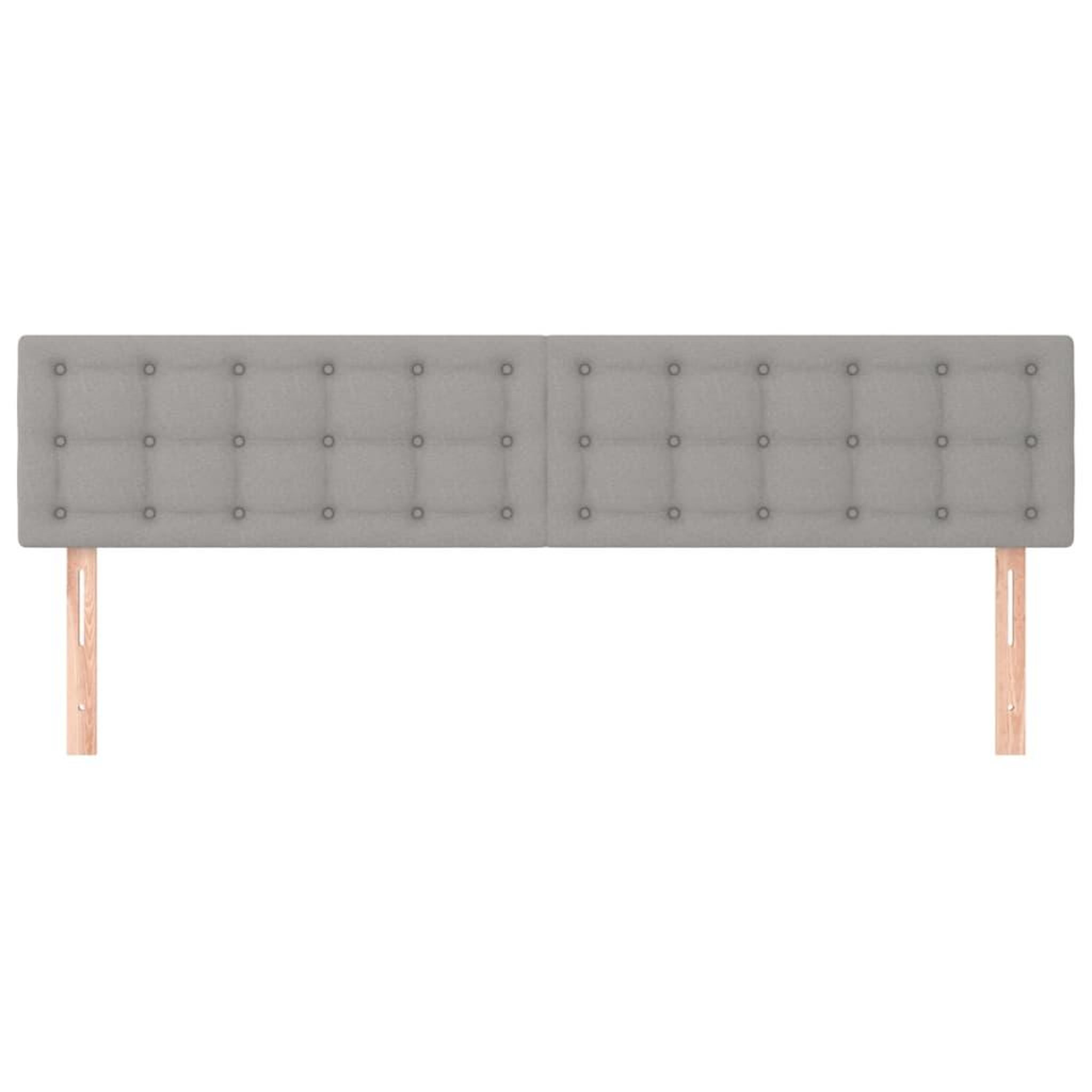 Voir la diapositive 3 : VIDAXL Tetes de lit 2 pcs Gris clair 80x5x78/88 cm Tissu