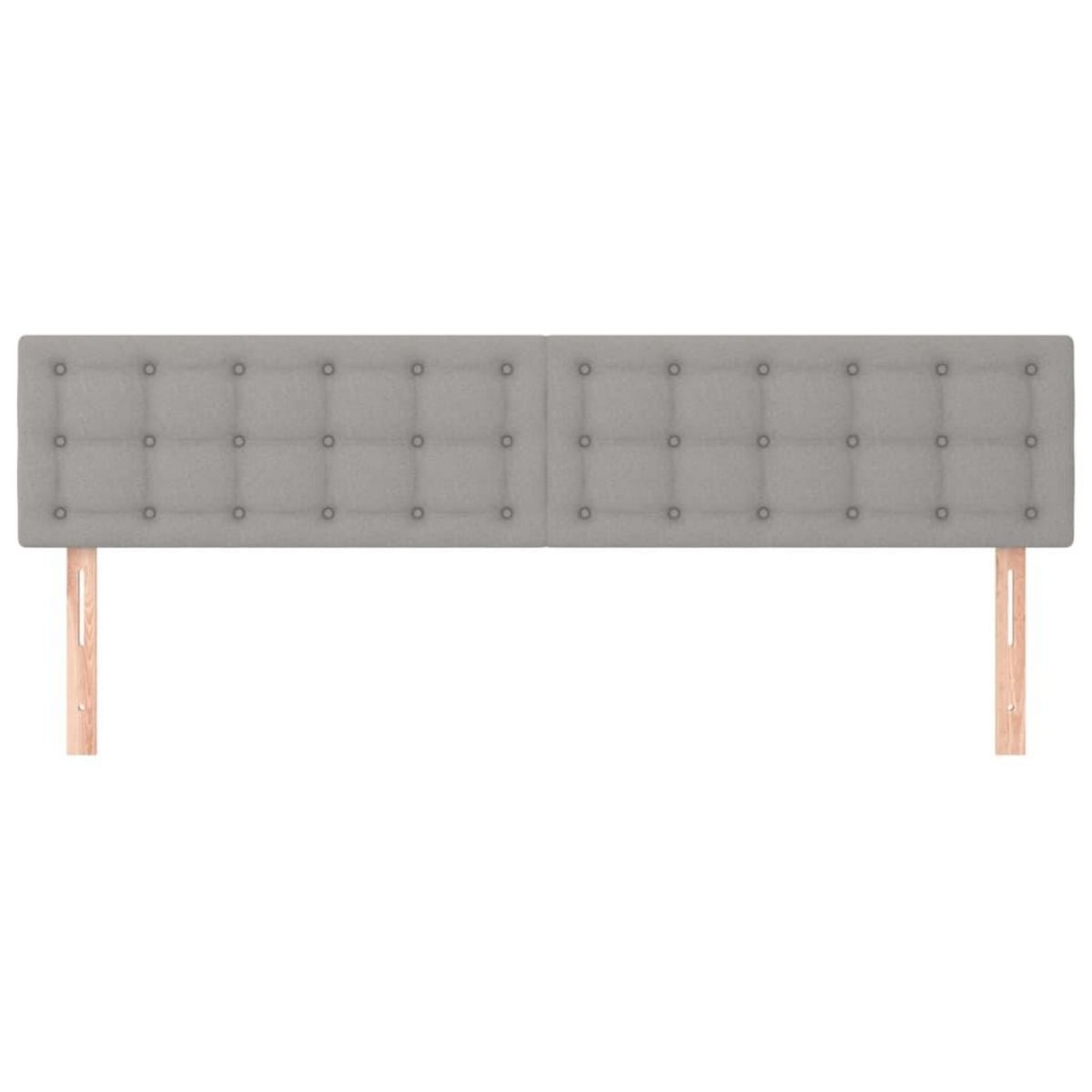 VIDAXL Tetes de lit 2 pcs Gris clair 80x5x78/88 cm Tissu