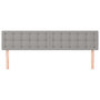 Voir la diapositive 3 : VIDAXL Tetes de lit 2 pcs Gris clair 80x5x78/88 cm Tissu