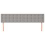 Voir la diapositive 3 : VIDAXL Tetes de lit 2 pcs Gris clair 80x5x78/88 cm Tissu
