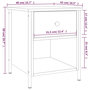 Voir la diapositive 6 : VIDAXL Table de chevet chene fume 40x42x50 cm bois d'ingenierie