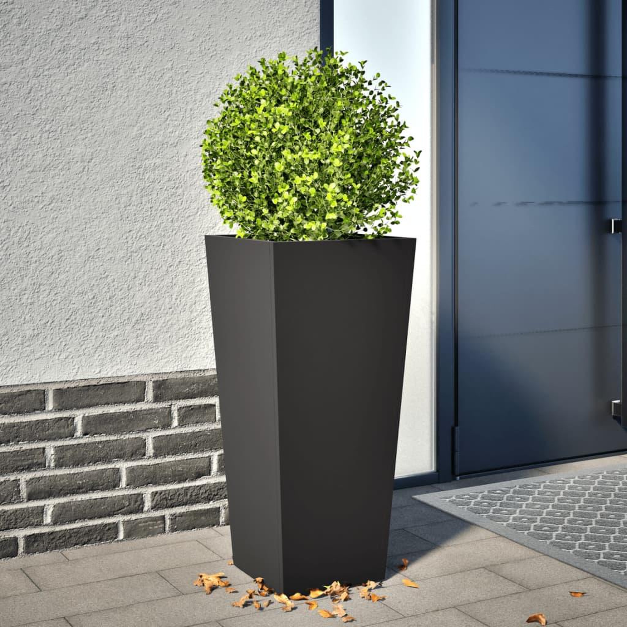 VIDAXL Jardiniere noir 35x35x75 cm acier