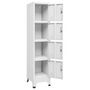 Voir la diapositive 3 : VIDAXL Armoire a casier avec 4 compartiments 38x45x180 cm