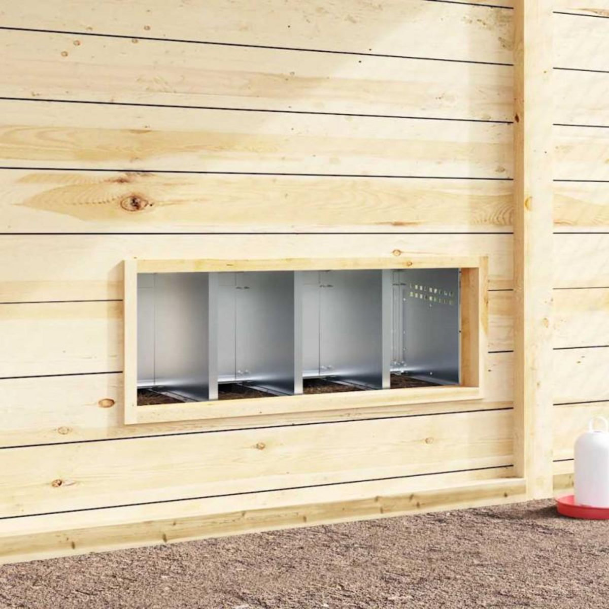 VIDAXL Nichoir à poules4 compartiments, fixation murale, acier galvanisé