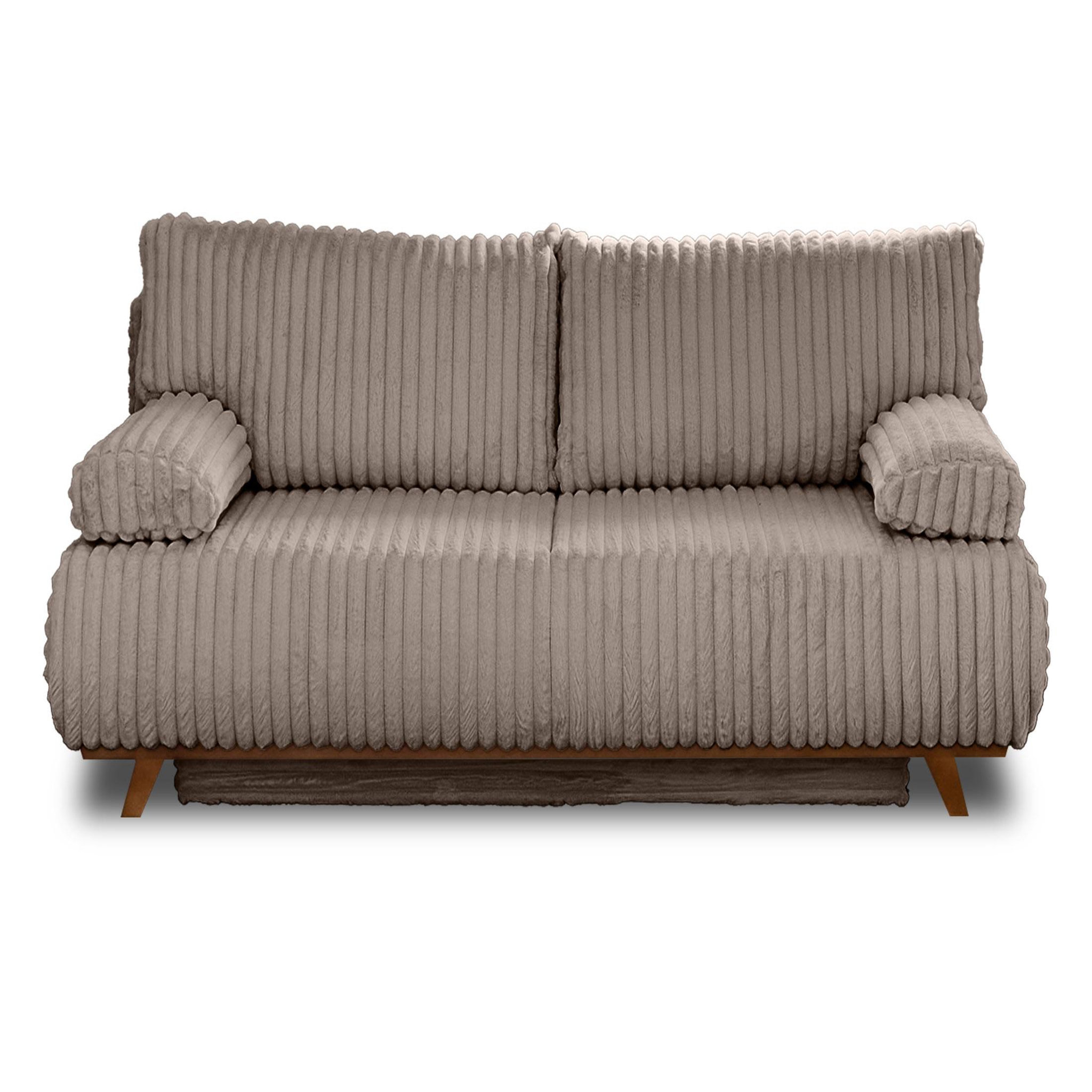 Voir la diapositive 1 : BEST MOBILIER Cristal - canapé 3 places - convertible avec coffre - en fausse fourrure côtelée