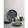 Voir la diapositive 1 : Service d'assiettes 18 pièces grès VIVIA DARK GREY