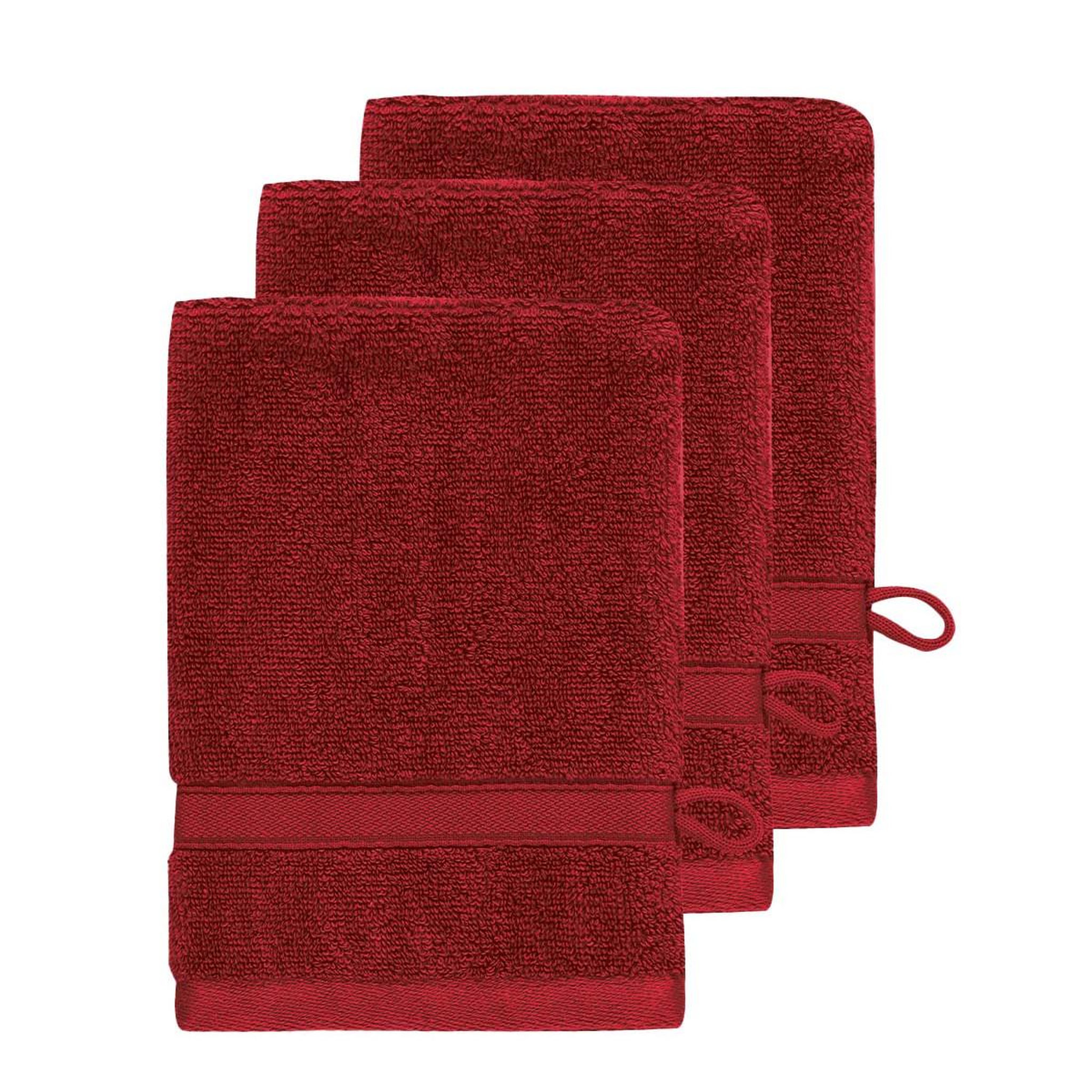 Voir la diapositive 1 : Sensei Maison Lot de 3 gants de toilette 600 g/m² SENSILK - 16x22 cm