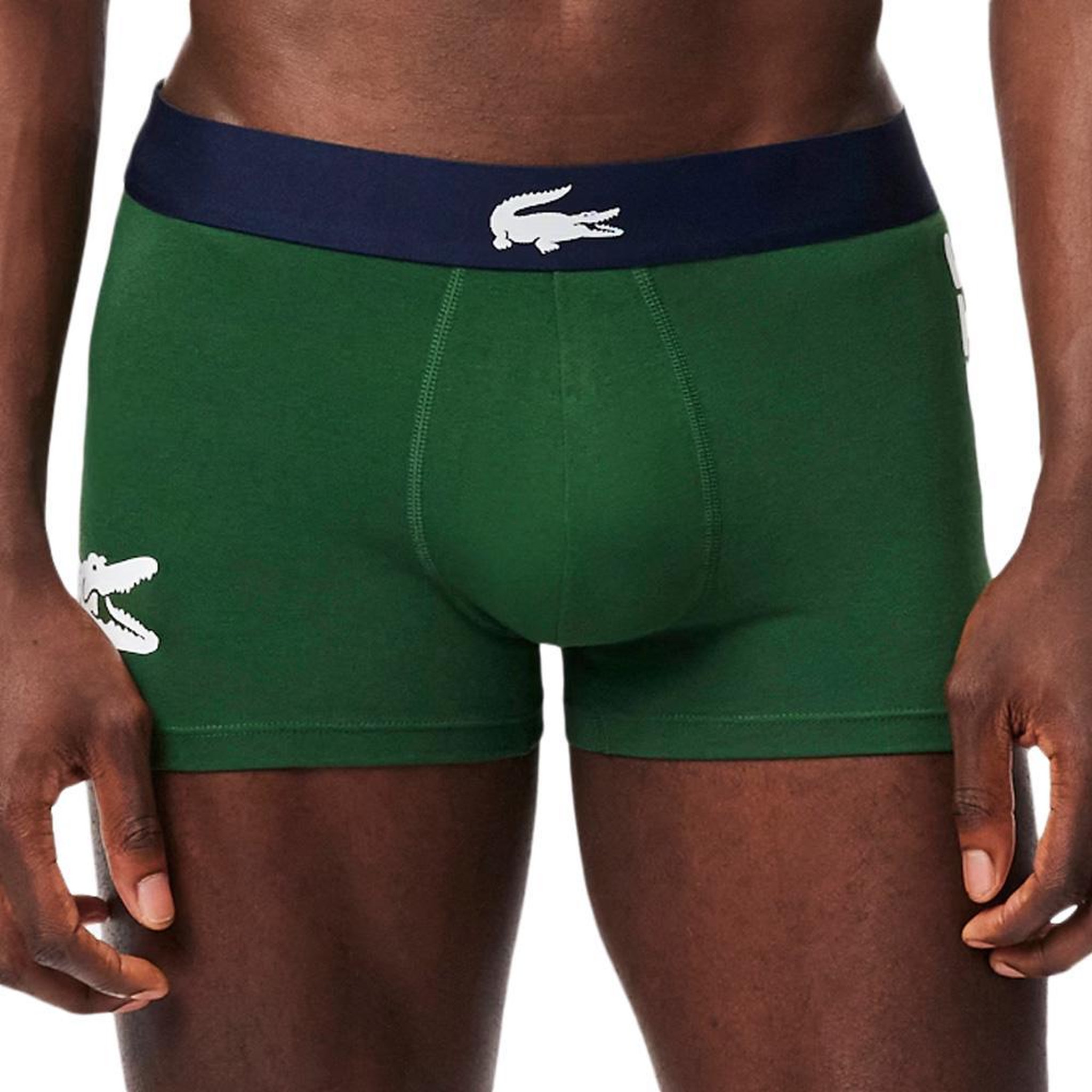 Voir la diapositive 2 : Lacoste x3 Boxers Vert Homme Lacoste Stret