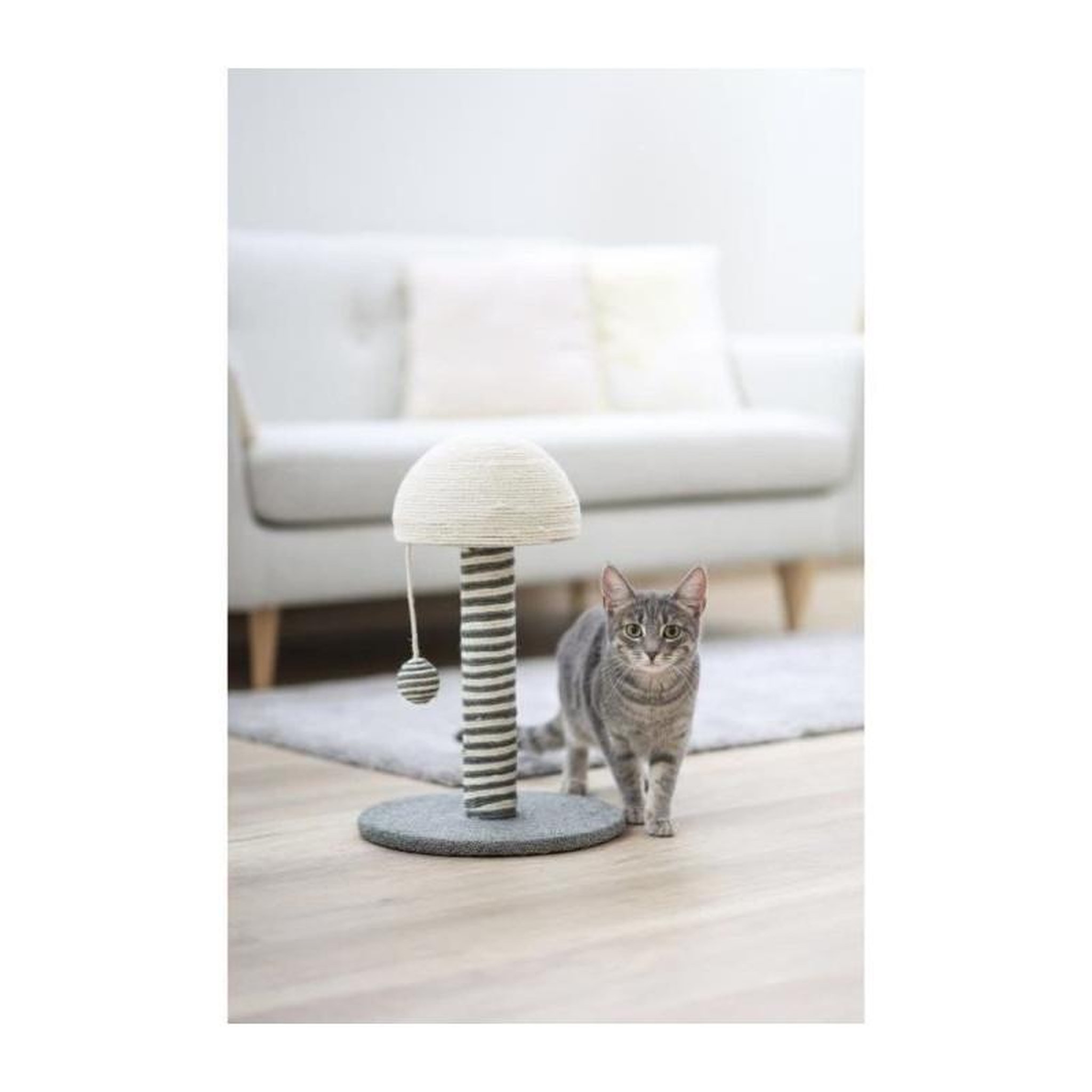 Voir la diapositive 2 : KERBL Arbre a chat - 42cm - Funghi - KERBL - Gris/blanc - Sisal