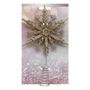 Voir la diapositive 3 : ATMOSPHERA Cimier de Sapin Pailleté  Flocon  23cm Or