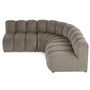Voir la diapositive 5 : LISA DESIGN Debbie - canapé modulable d'angle réversible 4 places sans accoudoirs en tissu texturé