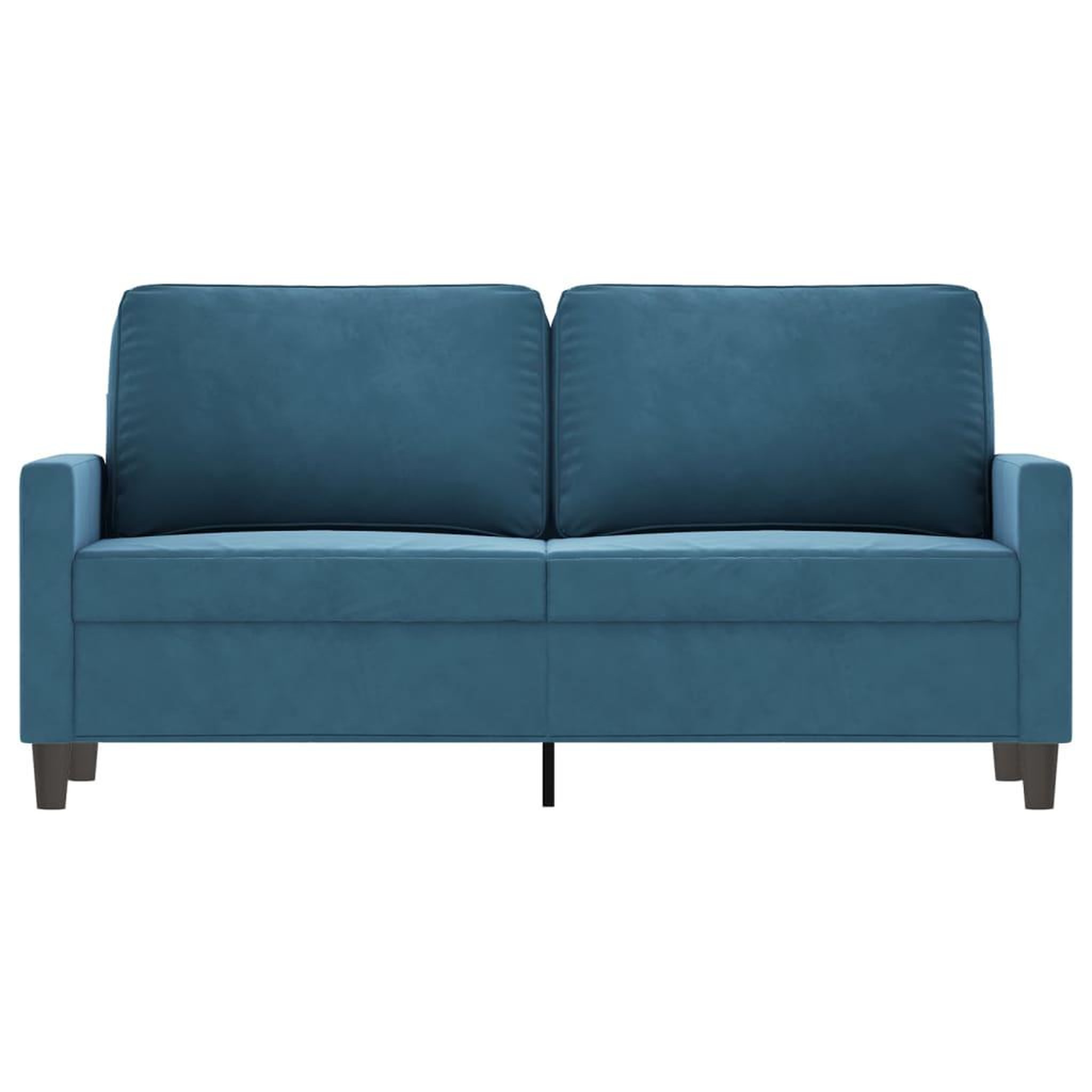 Voir la diapositive 3 : VIDAXL Canape a 2 places Bleu 140 cm Velours