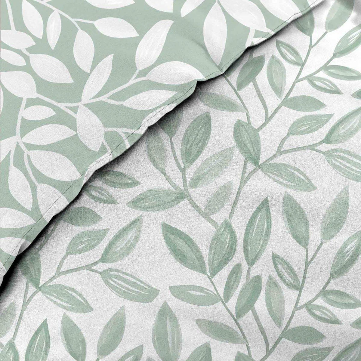 Paris Prix Parure de Lit Réversible 3 Pièces  Sequoia  240x220cm Vert