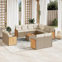 Voir la diapositive 1 : VIDAXL Salon de jardin avec coussins 12 pcs beige resine tressee