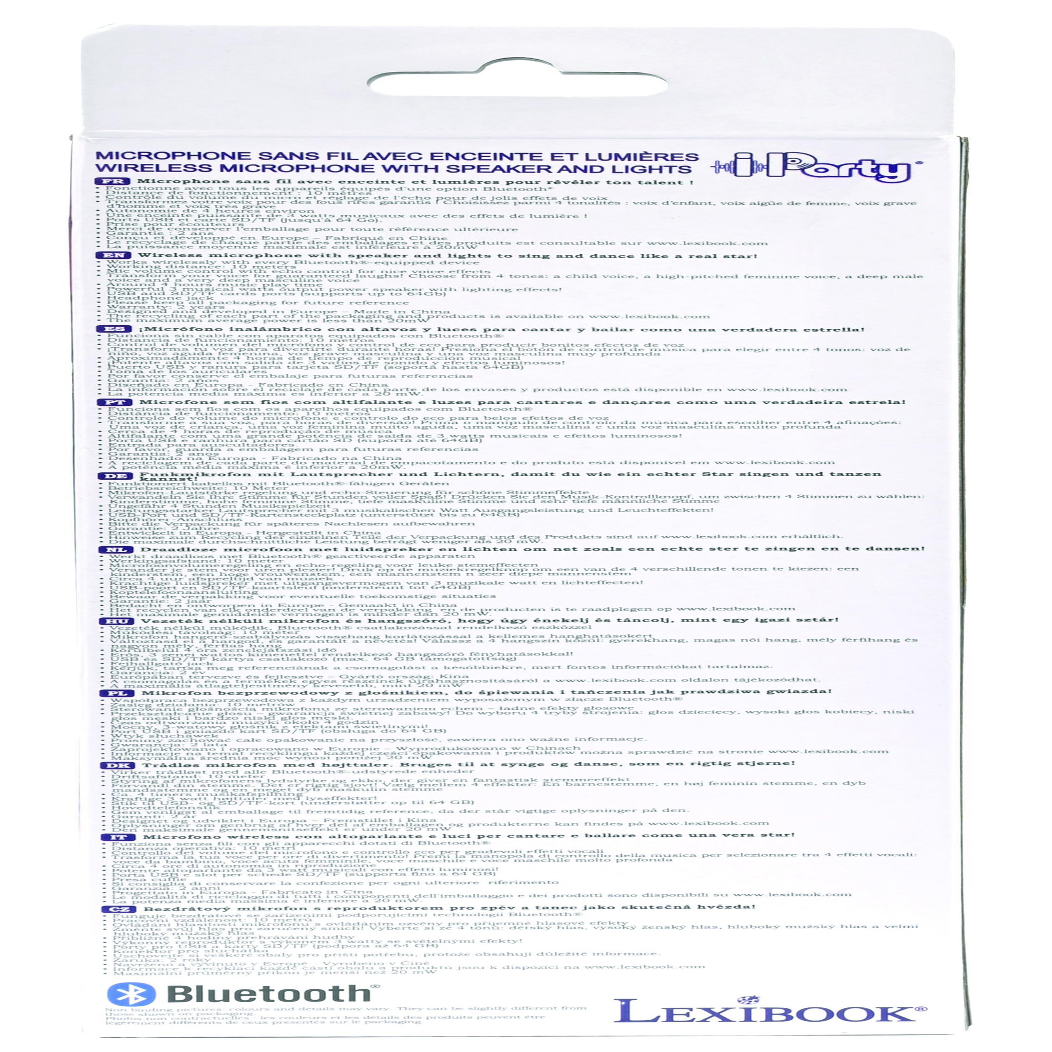 Voir la diapositive 6 : Lexibook Micro Karaoké Sans Fil iParty Enceinte Bluetooth