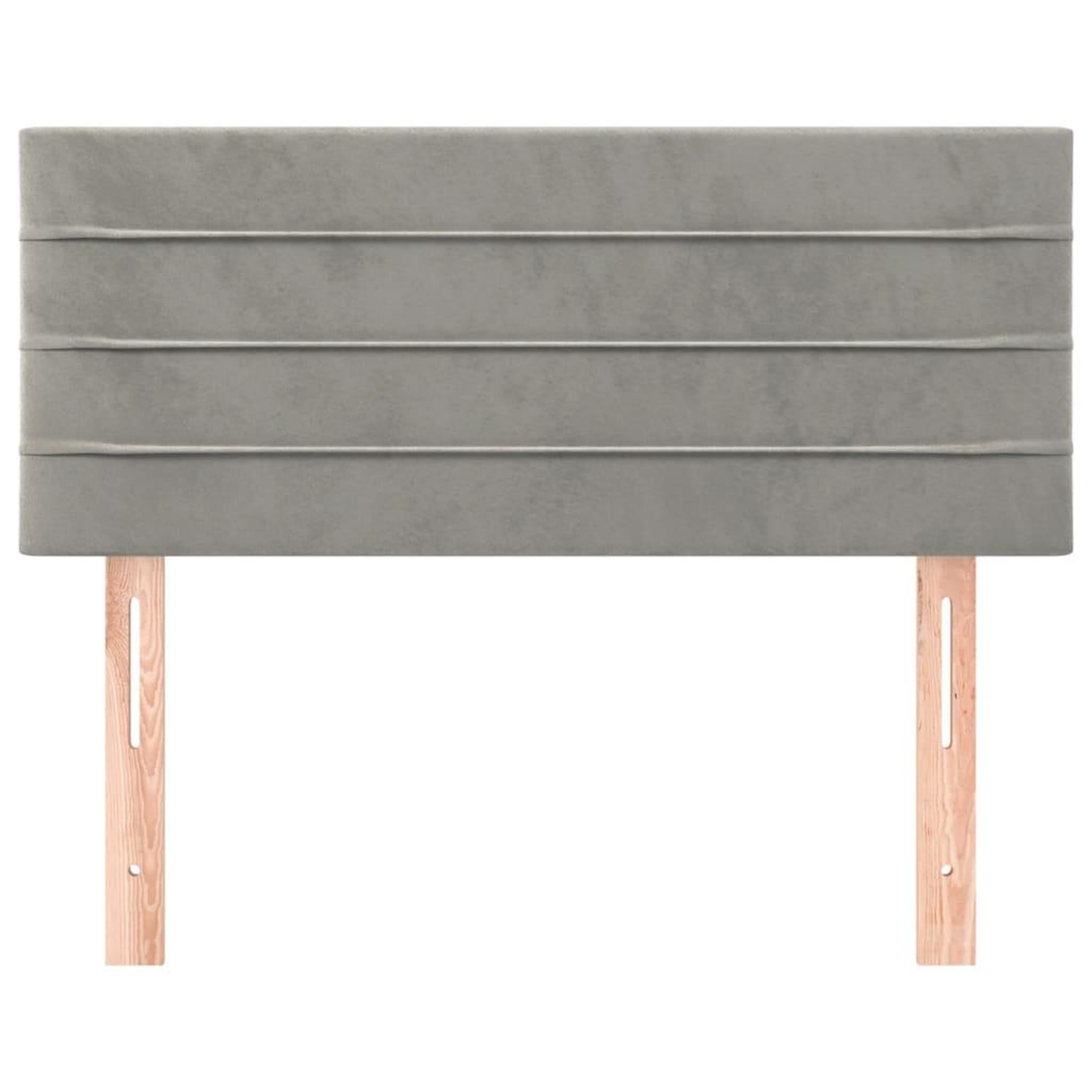 Voir la diapositive 3 : VIDAXL Tete de lit Gris clair 80x5x78/88 cm Velours